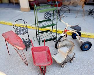 Much vintage rustic items. Children's items