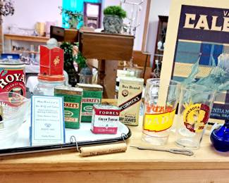 Vintage spice tins and jars