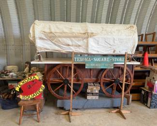 "Chuck Wagon" used for serving food/buffets/picnics @ Texoma Squares.