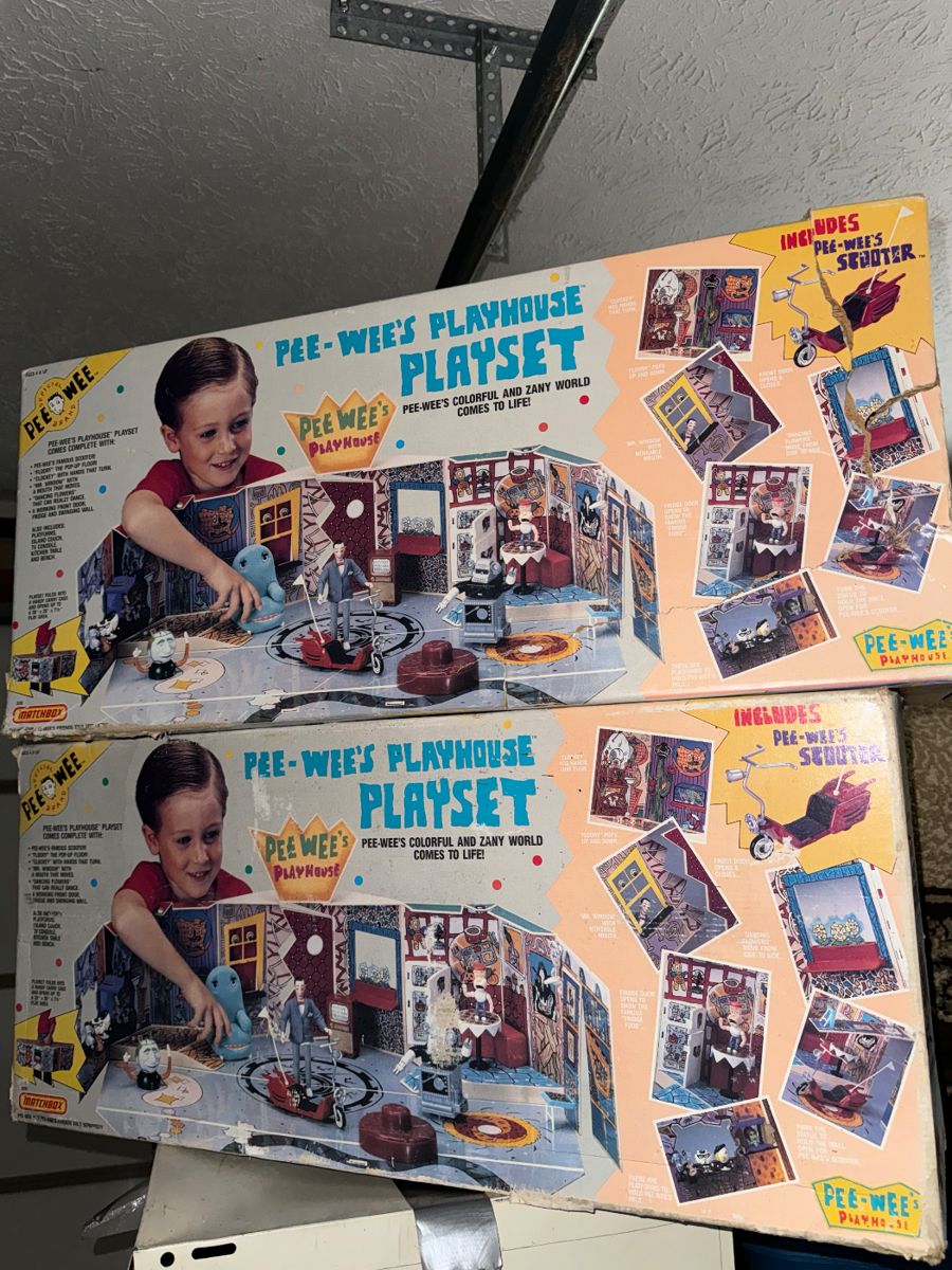 2 BRAND NEW Vintage Pee Wee’s Playhouse Playsets by Matchbox  
