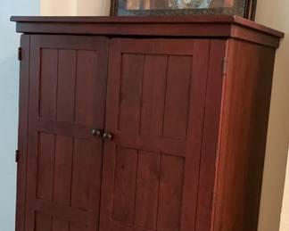 Cabinet with Framed Art