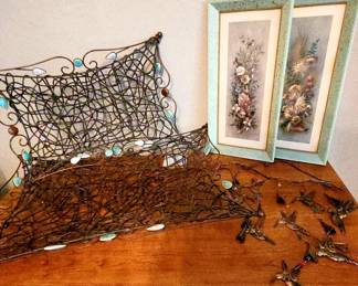 Metal and Floral Deco