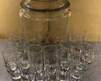 Jar and glass tumblers