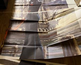 Very Large Wall Poster-this photo and the next photo is one large advertising posture for the Navy 'Heritage The Navy Sailing Ships' is the title. (Overall size is 105 x 236)