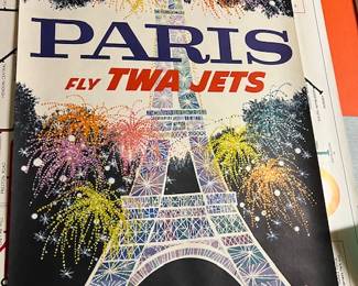 Vintage Paris Fly TWA Jets....we have several TWA vintage posters (David Klien)....