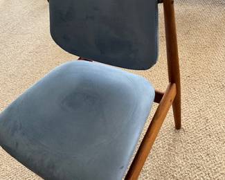 Set of 4 with blue fabric (one has arms) Finn Juhl for France & Son....(we have eight chair all together)