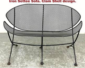 Lot 1534 Maurizio Tempestini Orange slice Iron Settee Sofa. Clam Shell design.