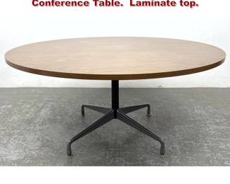Lot 1579 Large Herman Miller round top Conference Table. Laminate top. 