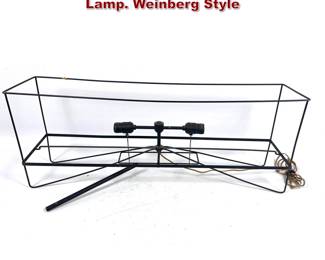 Lot 1347 Mid Century Modern Iron Frame Lamp. Weinberg Style