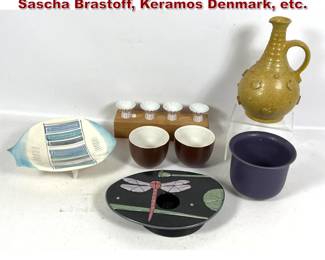 Lot 1693 Mid Century Modern Pottery Lot. Sascha Brastoff, Keramos Denmark, etc. 