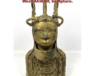 Lot 1691 Benin Bronze King Oda of Nigeria West African, Sculpture. 