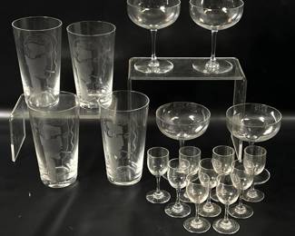 Lot 1729 Crystal Lot Including Baccarat