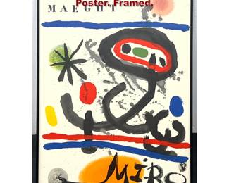 Lot 1753 MIRO Galerie Maeght Poster. Framed. 