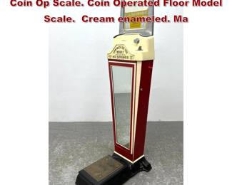 Lot 1557 WATLING Chicago Heavy Iron Store Coin Op Scale. Coin Operated Floor Model Scale. Cream enameled. Ma