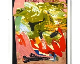 Lot 1773 Modernist Abstract Painting. framed. 