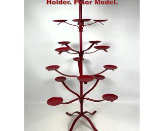 Lot 1554 Red Painted Multi Tier Planter Pot Holder. Floor Model.