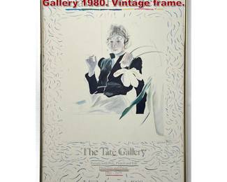 Lot 1763 David Hockney poster The Tate Gallery 1980. Vintage frame.