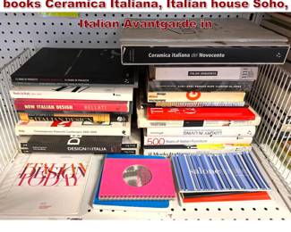 Lot 1786 30 Italian Modern Design Books. books Ceramica Italiana, Italian house Soho, Italian Avantgarde in 