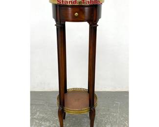 Lot 1603 Brass Gallery trim Single Drawer Stand. Table. 