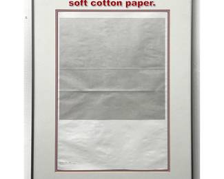 Lot 1754 Agnes Martin offset lithograph. On soft cotton paper. 