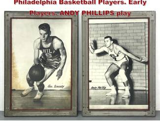 Lot 1644 Pr Vintage Black and White Photos Philadelphia Basketball Players. Early Players. ANDY PHILLIPS play