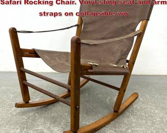 Lot 1337 GOLD MEDAL FOLDING FURNITURE Safari Rocking Chair. Vinyl sling seat and arm straps on collapsible wo
