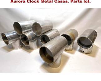 Lot 1747 8pcs Collection of Modernist Aurora Clock Metal Cases. Parts lot. 