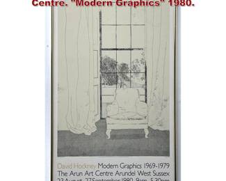 Lot 1764 David Hockney poster the Arun Art Centre. Modern Graphics 1980.