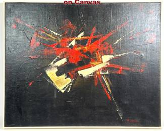 Lot 1432 M. Johnson Abstract Painting, Oil on Canvas