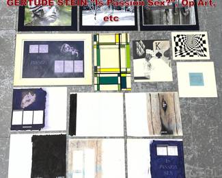 Lot 1674 Ephemera Lot. Photographs. GERTUDE STEIN Is Passion Sex, Op Art, etc