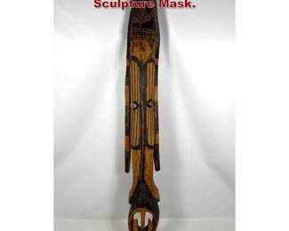 Lot 1622 Carved African wood Sculpture Mask. 