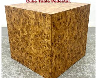 Lot 1309 Decorative Faux Burl Laminate Cube Table Pedestal. 