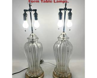 Lot 1285 Pair Contemporary Crystal Urn Form Table Lamps.