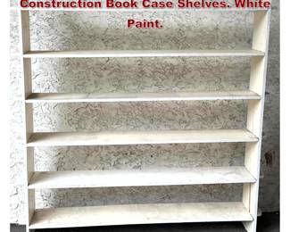 Lot 1560 Thru end wedge design Construction Book Case Shelves. White Paint. 