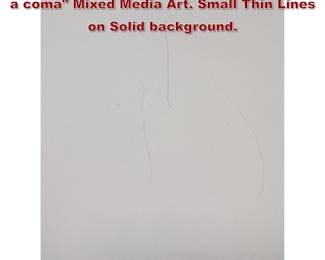 Lot 1266 Felix Gonzales Torres Girlfriend in a coma Mixed Media Art. Small Thin Lines on Solid background. 