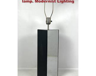 Lot 1329 Chrome and slate Paul Evans style lamp. Modernist Lighting