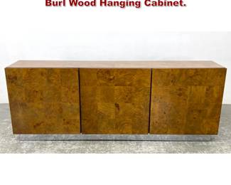Lot 1391 MILO BAUGHMAN Thayer Coggin Burl Wood Hanging Cabinet. 