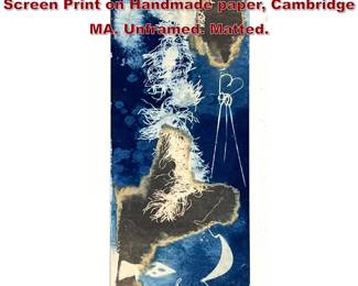Lot 1415 Maud Morgan 1994 Michael Silver Screen Print on Handmade paper, Cambridge MA. Unframed. Matted.