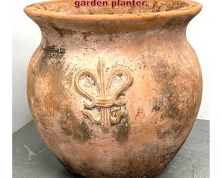 Lot 1502 Large terracotta flower pot garden planter. 