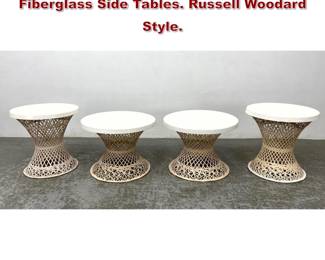 Lot 1510 4pcs Mid Century Modern Spun Fiberglass Side Tables. Russell Woodard Style. 