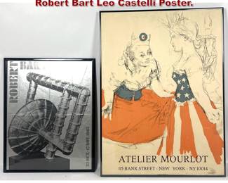 Lot 1441 2pcs Art. Atelier Mourlet Print, Robert Bart Leo Castelli Poster. 