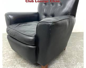 Lot 1355 Black Leather Bradington Young Club Lounge Chair, 