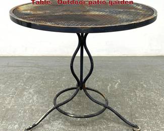 Lot 1480 Woodard Sculptura Cafe Dining Table. Outdoor patio garden