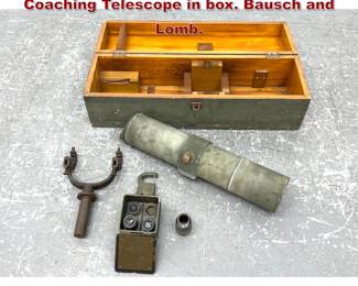 Lot 1444 Early 20th century 80mm Team Coaching Telescope in box. Bausch and Lomb. 