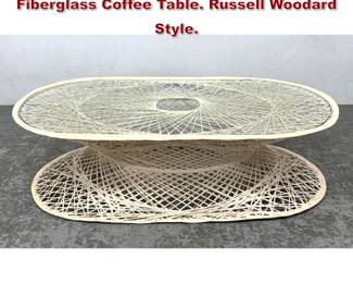 Lot 1516 Mid Century Modern Spun Fiberglass Coffee Table. Russell Woodard Style. 