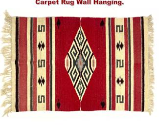 Lot 1590 2 9 X 1 10 Small American Indian Carpet Rug Wall Hanging. 