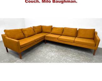 Lot 1366 2pcs Thayer Coggin L shaped Sofa Couch. Milo Baughman. 