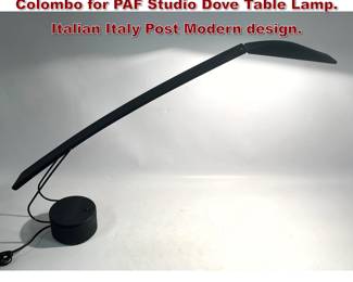 Lot 1222 Mario Barbaglia and Marco Colombo for PAF Studio Dove Table Lamp. Italian Italy Post Modern design.