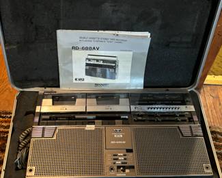 Sharp double casette stereo tape recorder