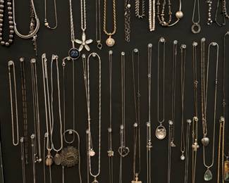 Sterling jewelry, necklaces 